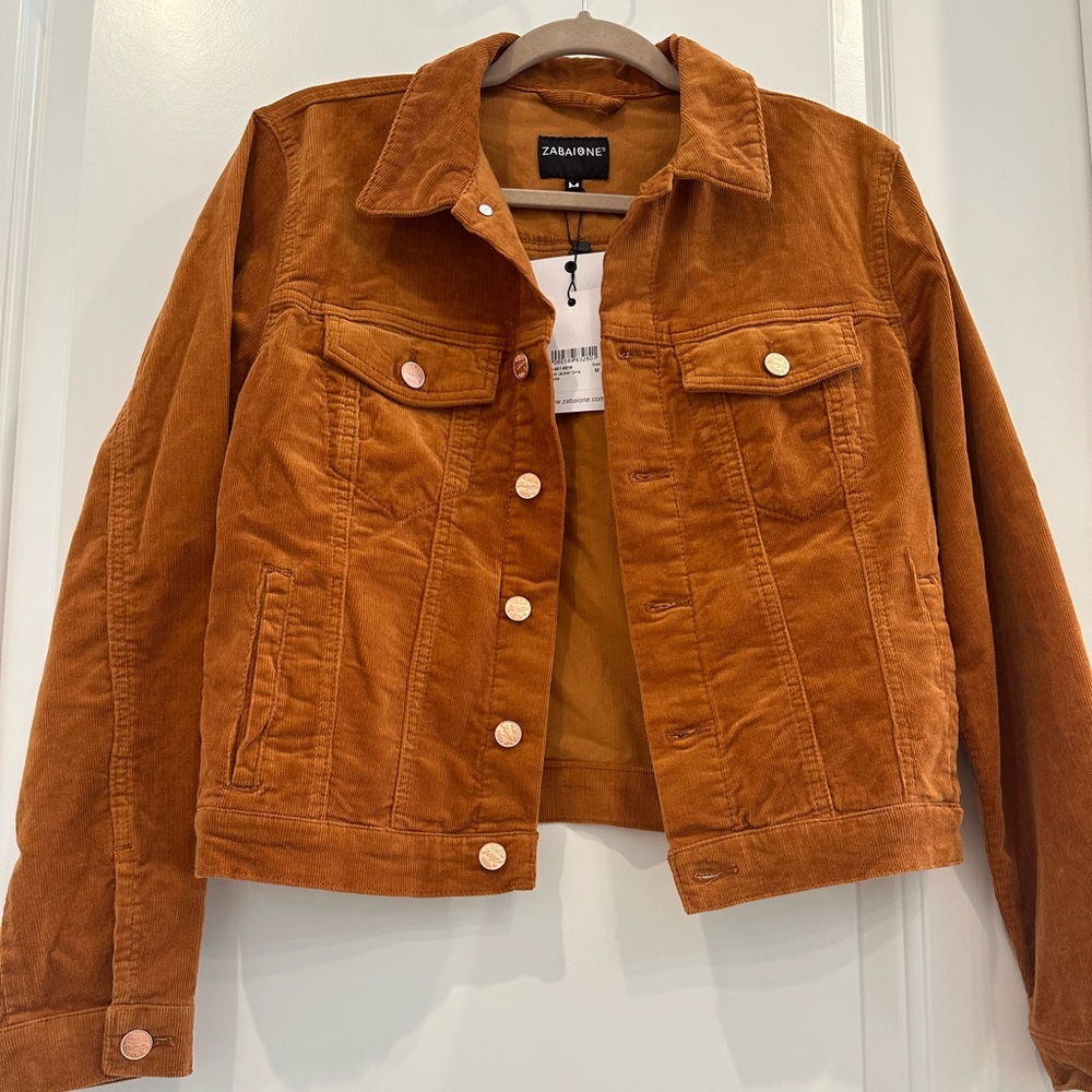 Zabaione cord jacket Gina in size M/ cognac